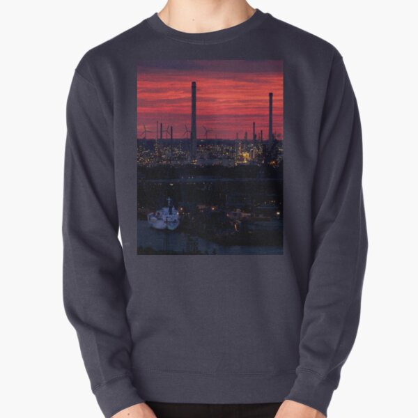 Rotterdam Harbour Skyline at Sunset, from Euromast Pullover Sweatshirt