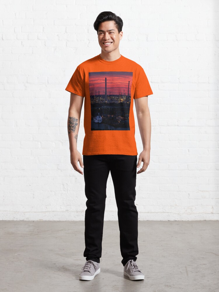 Alternate view of Rotterdam Harbour Skyline at Sunset, from Euromast Classic T-Shirt