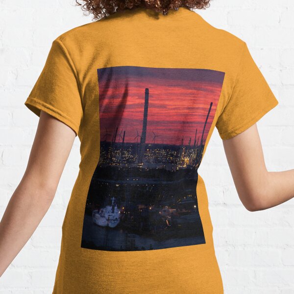 Rotterdam Harbour Skyline at Sunset, from Euromast Classic T-Shirt