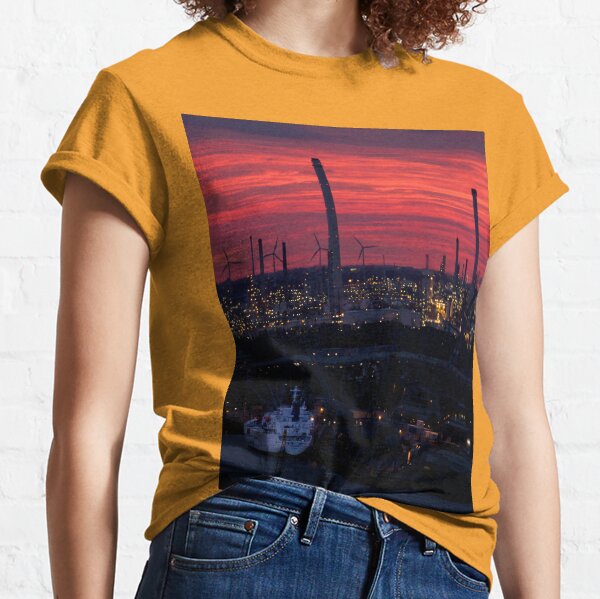 Rotterdam Harbour Skyline at Sunset, from Euromast Classic T-Shirt