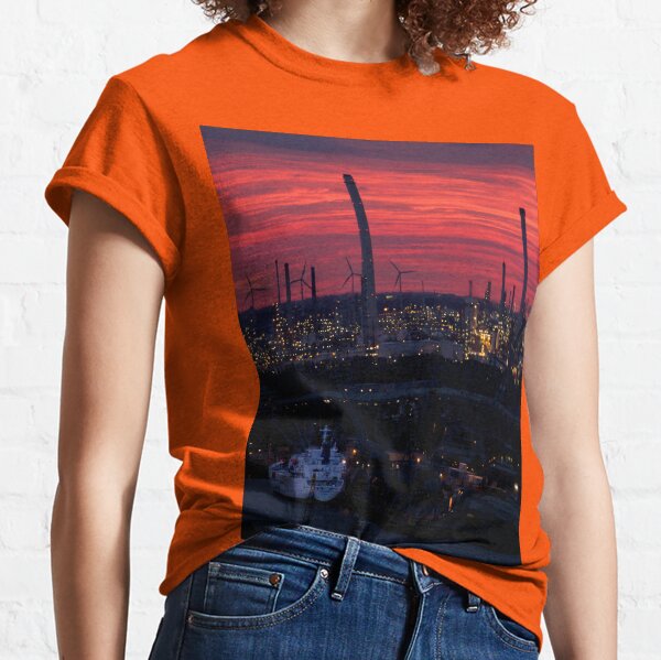 Rotterdam Harbour Skyline at Sunset, from Euromast Classic T-Shirt