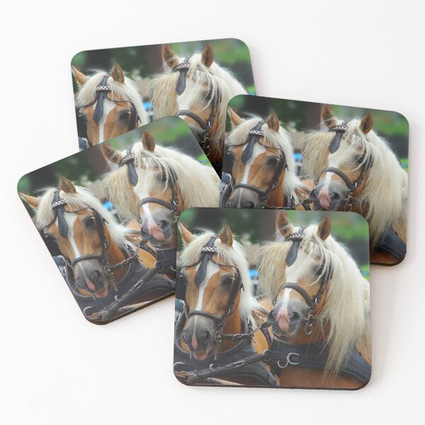 Item preview, Haflinger horses together in harness. designed and sold by claireseyeview.