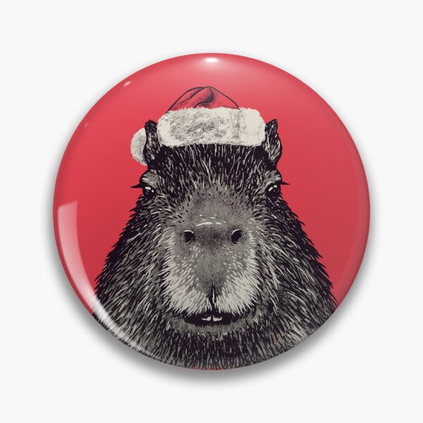 Item preview, Capybara Christmas | Christmas Capy | His Name is Gort | Portrait designed and sold by Any Color Designs.