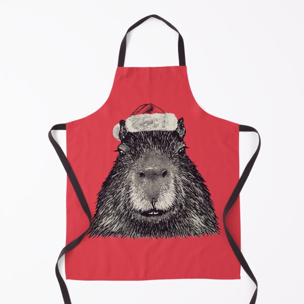 Item preview, Capybara Christmas | Christmas Capy | His Name is Gort | Portrait designed and sold by Any Color Designs.