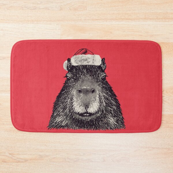 Item preview, Capybara Christmas | Christmas Capy | His Name is Gort | Portrait designed and sold by Any Color Designs.