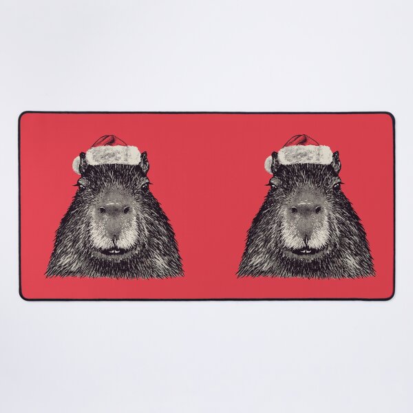 Item preview, Capybara Christmas | Christmas Capy | His Name is Gort | Portrait designed and sold by Any Color Designs.