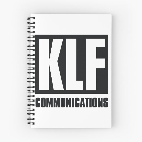 Artikelvorschau, KLF Communications (schwarzer Hintergrund, weiße Buchstaben) entworfen und verkauft von DitsysVintage.