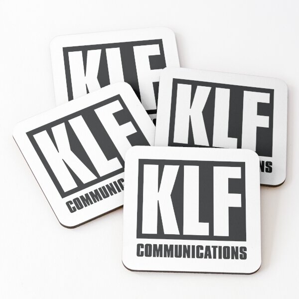 Item preview, KLF Communications (black bg, white letters)      designed and sold by DitsysVintage.