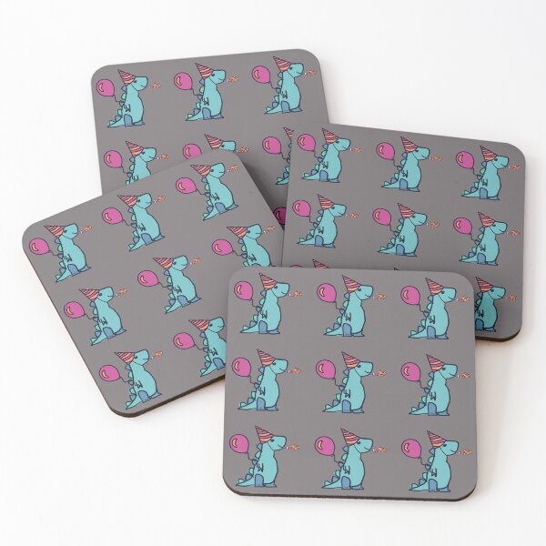 Item preview, Dino party (patterns, gray background) designed and sold by MentaLee.