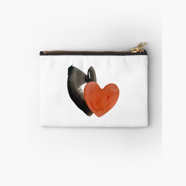 Item preview, Heart red blot black blotch collage watercolor designed and sold by Yana Mustafina | Boho Soulful Designs.