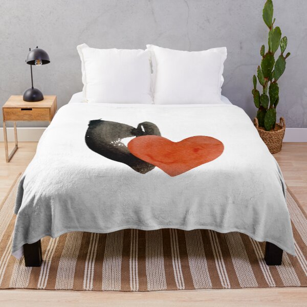 Item preview, Heart red blot black blotch collage watercolor designed and sold by Yana Mustafina | Boho Soulful Designs.