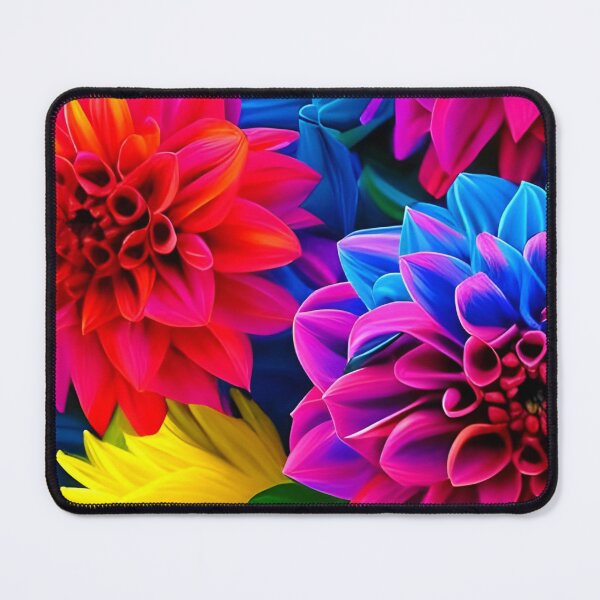 Item preview, Colorful Dahlia Flowers Wallpaper designed and sold by gramizzia.