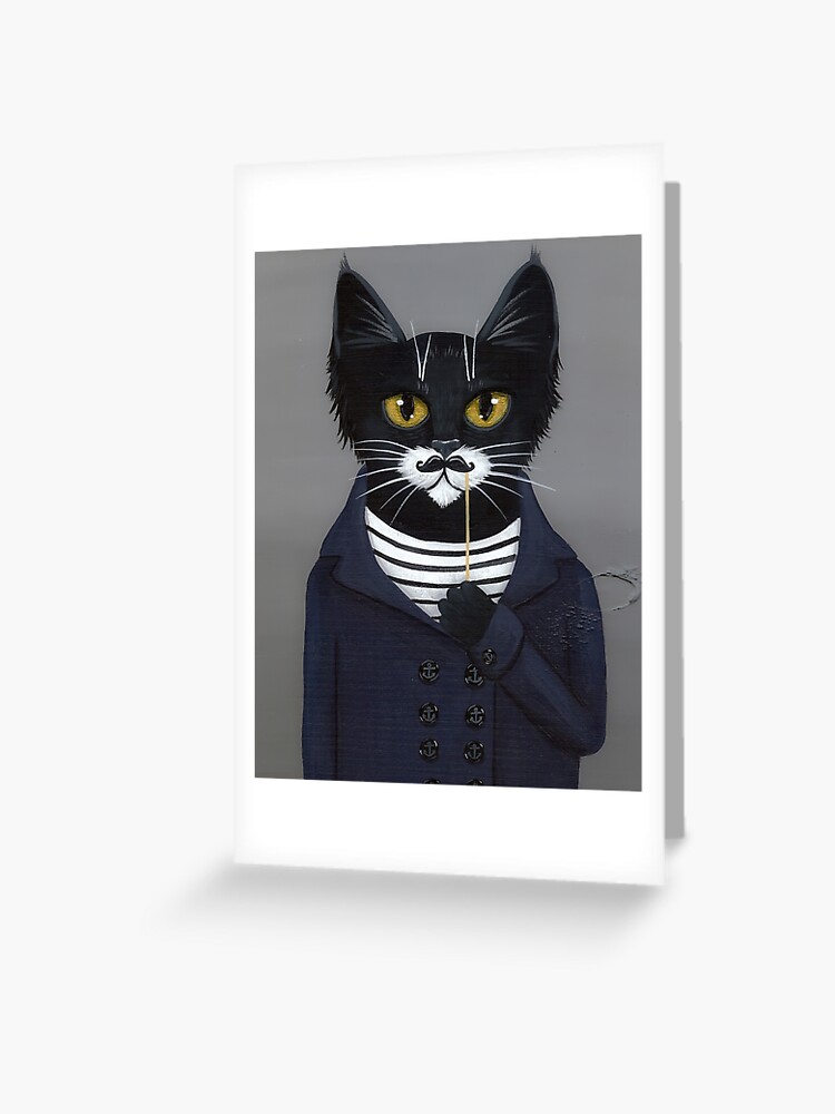 Carte De Vœux Le Chat Hipster Par Kilkennycat Redbubble