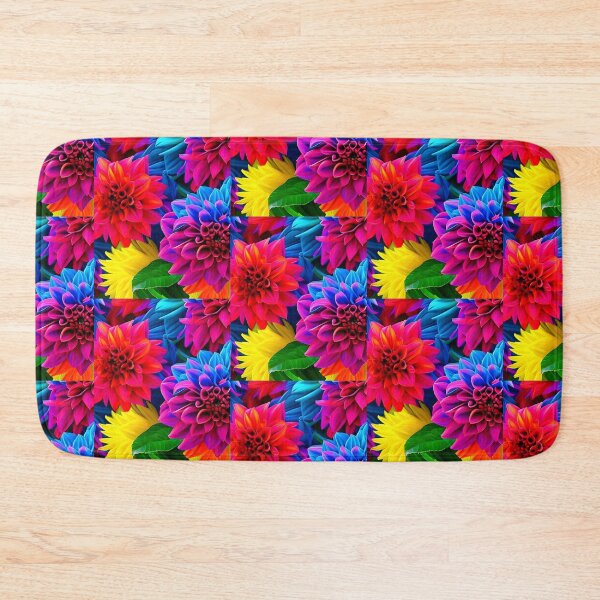 Item preview, Colorful Dahlia Flowers Wallpaper designed and sold by gramizzia.