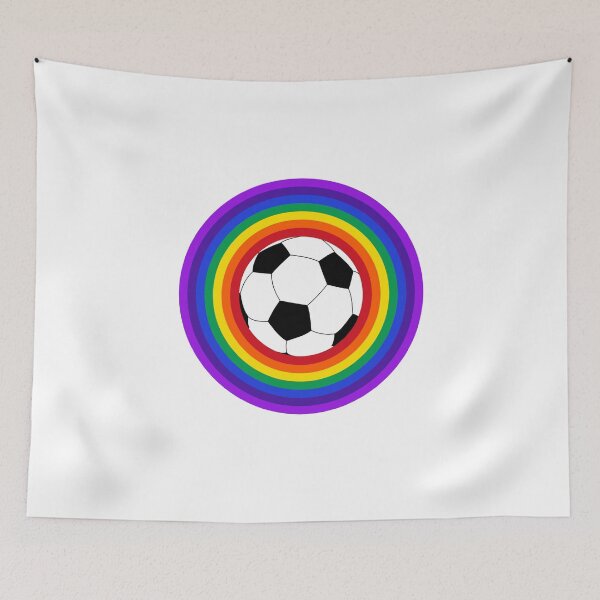 Item preview, LGBTQ Gay Pride Football Soccer Fan  designed and sold by The Junto Shop.