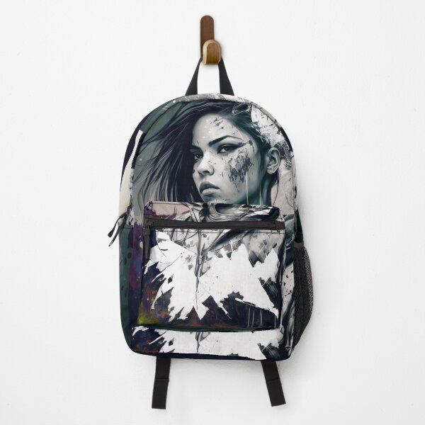 Item preview, Black and White Graffiti girl retro fashion designed and sold by vallverduDESIGN.