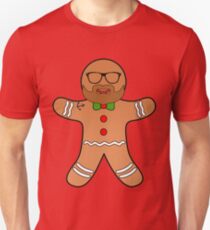 Hipster Gingerbread man Unisex T-Shirt