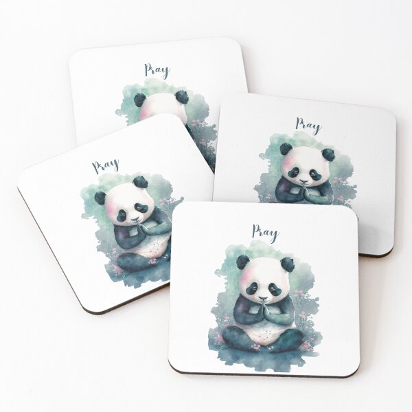 Item preview, Yoga Panda kawaii watercolor 04 designed and sold by printiesart.
