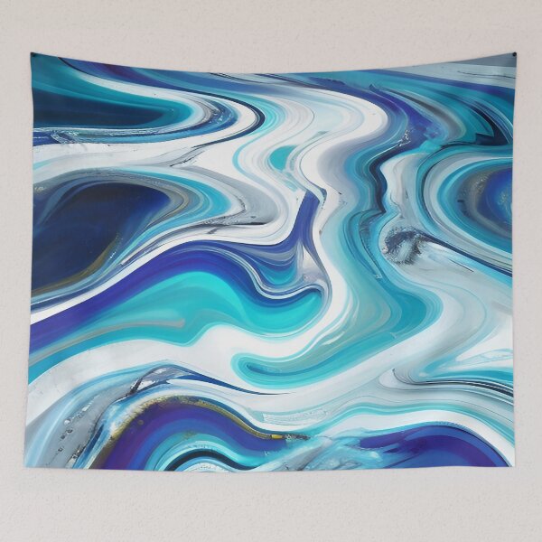Item preview, Blue Mixed Resin Fluid Flowing  designed and sold by deniselynnimage.