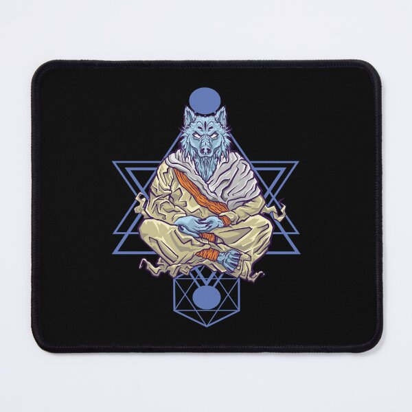 Item preview, Meditation Wolfs Monk A wolf with a cyber background designed and sold by ReneMM.