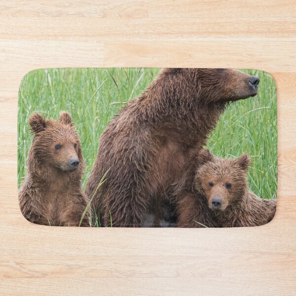 Item preview, three bears cubs family grizzly brown designed and sold by LGMmugsdesign.