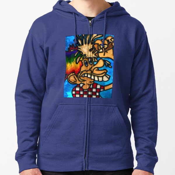 Ice Cream Cone Kid Johnny Checkers Europe 72 Grateful Dead fan art Zipped Hoodie
