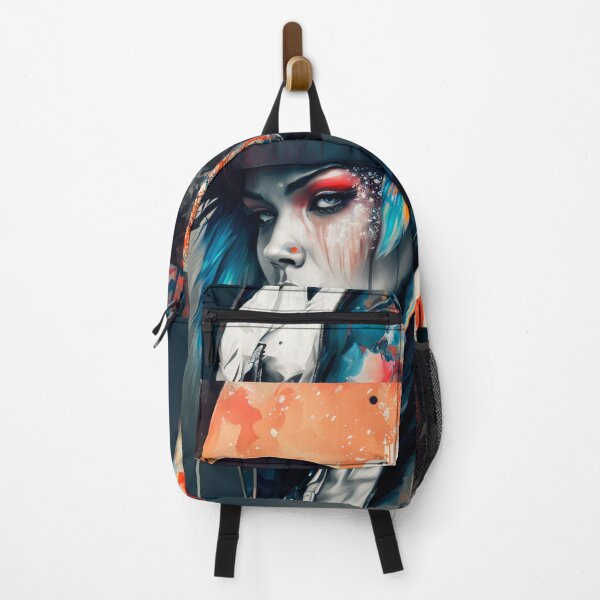 Item preview, Girl with hoodie, Colorful Graffiti retro fashion designed and sold by vallverduDESIGN.
