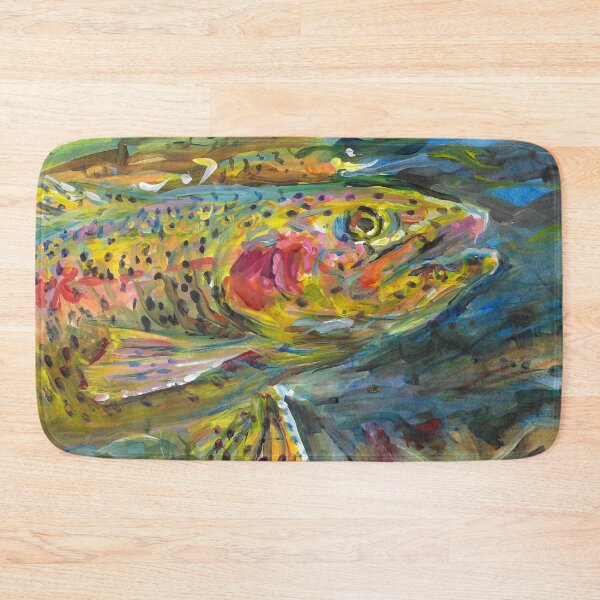 Item preview, Rainbow Trout Portrait designed and sold by elfeather.
