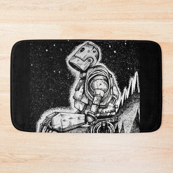 Item preview, The Iron Giant poster starry night, iron giant pointillism designed and sold by Inkhov Art.