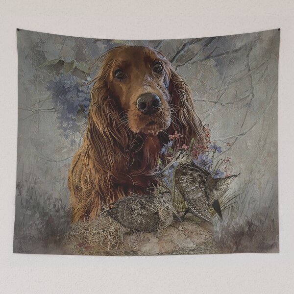Item preview, Irish Setter with woodcock  designed and sold by TammyHunterArt.