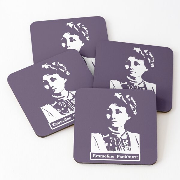 Item preview, Emmeline Pankhurst Negative Space Portrait designed and sold by Unhinged Heather.