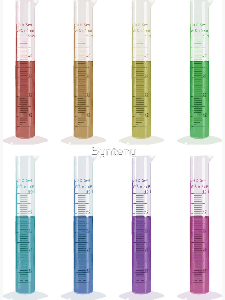 "Rainbow Graduated Cylinders" Sticker for Sale by Synteny Redbubble