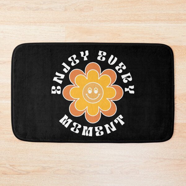 Item preview, Enjoy Every Moment. Retro Vintage Daisy Flower Motivational and Inspirational Quote. White designed and sold by That Cheeky Tee.