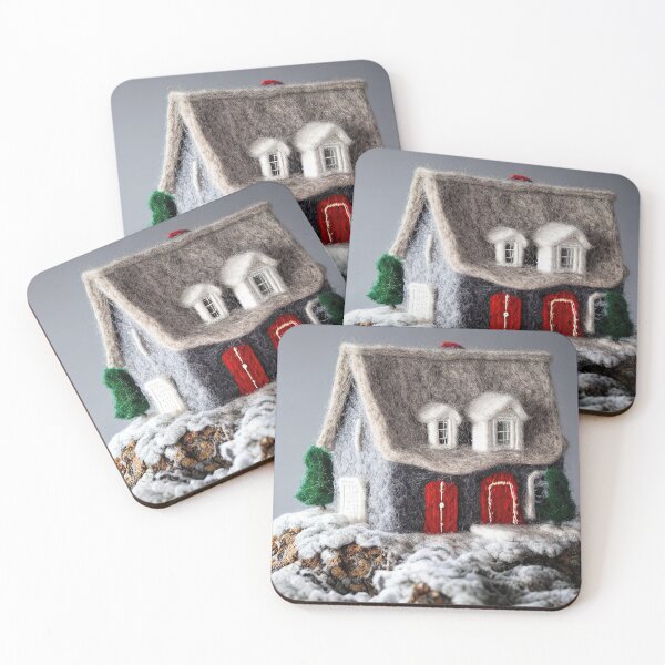 Item preview, winter scenery with a beautiful wool house on a hill designed and sold by Mebbotai.