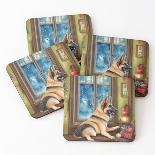 Item preview, German Shepherd Dog Christmas Celebration 2 designed and sold by AnadAA.
