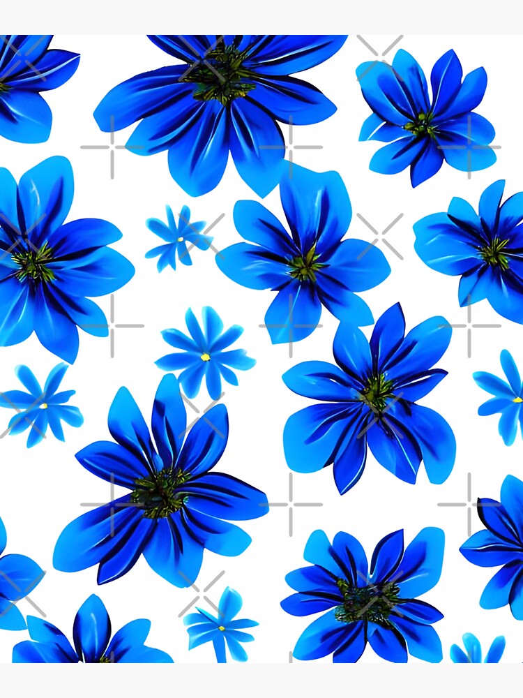 "Blue flower wallpaper" Sticker for Sale by gramizzia Redbubble