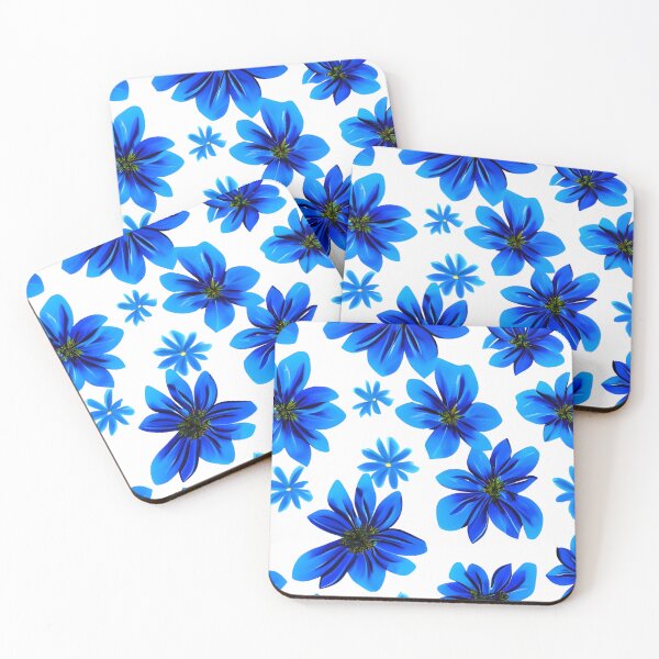 Item preview, Blue flower wallpaper designed and sold by gramizzia.
