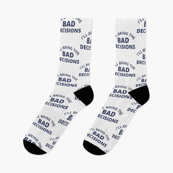 Item preview, I'll Bring The Bad Decisions. Funny Friends Drinking Design For The Party Lover. Navy designed and sold by That Cheeky Tee.