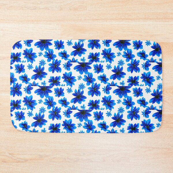 Item preview, Blue flower wallpaper designed and sold by gramizzia.