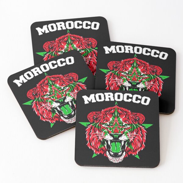 Item preview, Morocco Lion Flag Proud Moroccan Sport Football designed and sold by AzalaiBubbles.