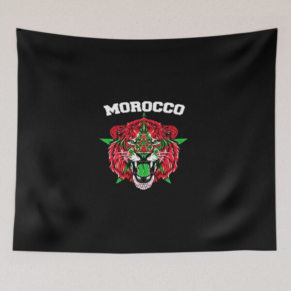 Item preview, Morocco Lion Flag Proud Moroccan Sport Football designed and sold by AzalaiBubbles.
