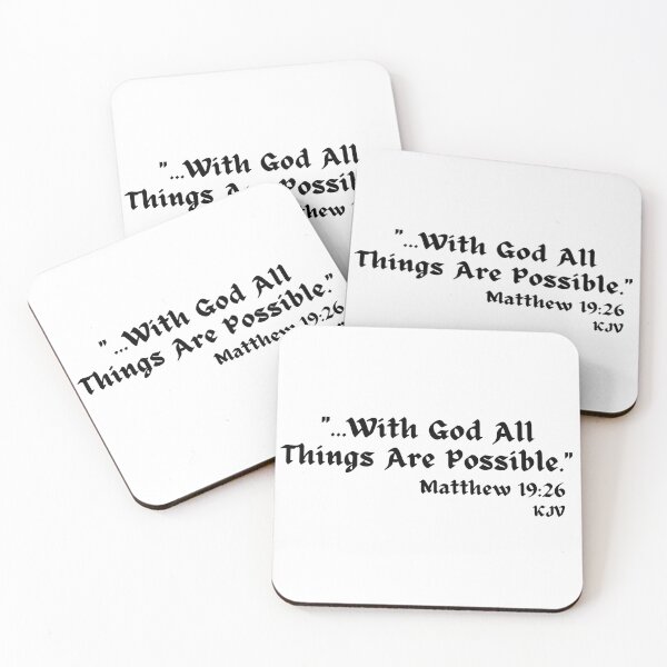 Item preview, With God All Things Are Possible Quote - Black Text designed and sold by TheKnightWriter.