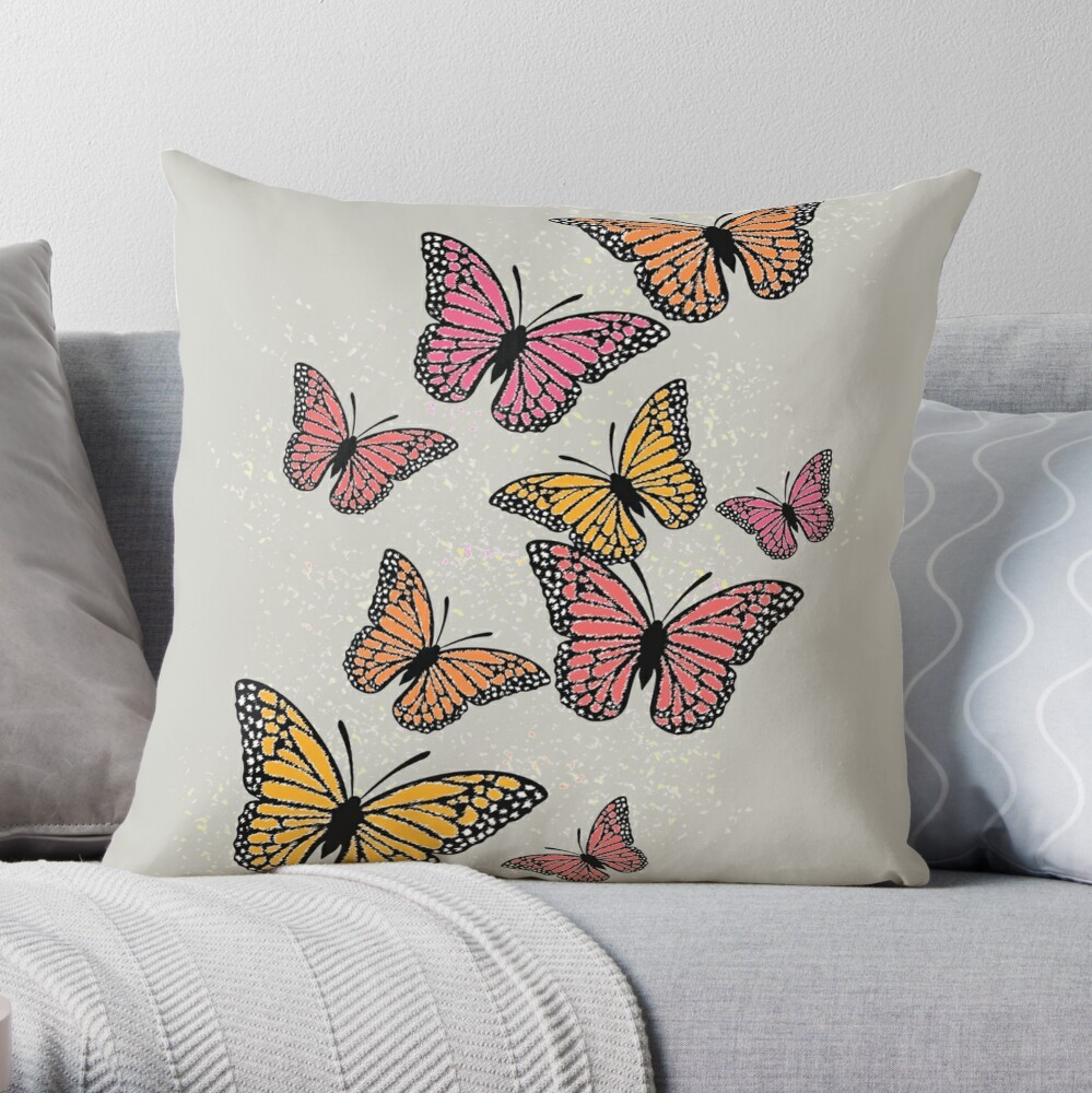 Butterfly throw pillow hot sale