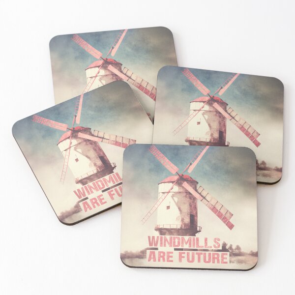Item preview, Ancient tower windmill in a field a vintage and nostalgic retro  designed and sold by ArtifactVault.