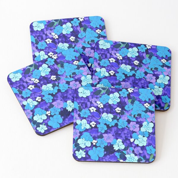 Item preview, Blue flower wallpaper designed and sold by gramizzia.