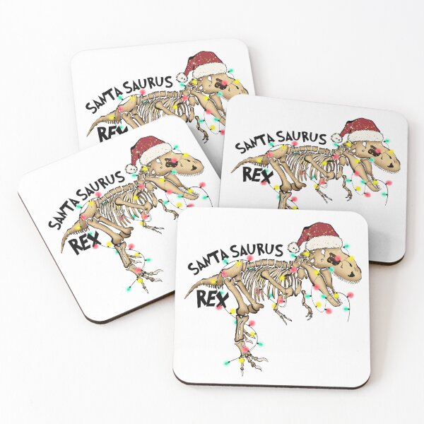Item preview, Santasaurus rex with christmas lights designed and sold by sweetanndspooky.