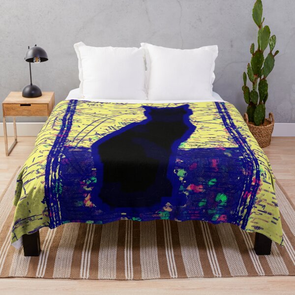 Item preview, Abstract Cat on Grunge Yellow - dePace' designed and sold by mrpropcake.