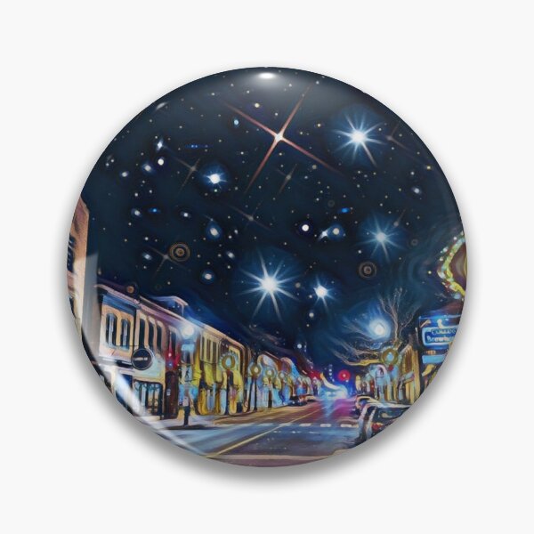 Item preview, Main St Christmas oil painting style designed and sold by Hamilton is Beautiful.