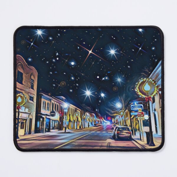 Item preview, Main St Christmas oil painting style designed and sold by Hamilton is Beautiful.