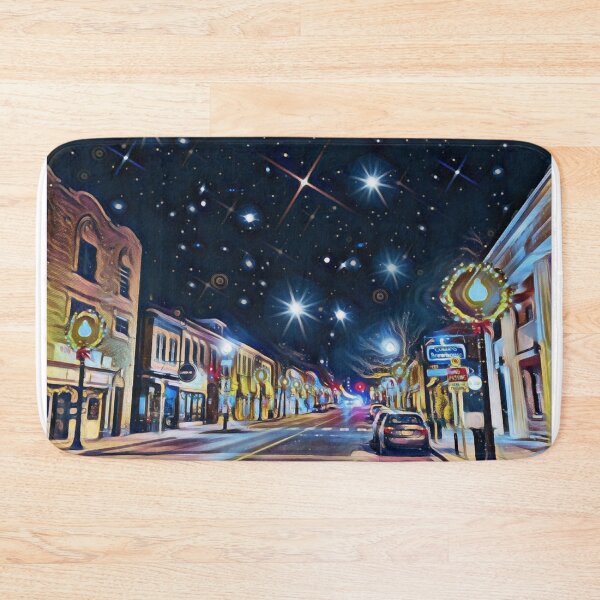 Item preview, Main St Christmas oil painting style designed and sold by Hamilton is Beautiful.